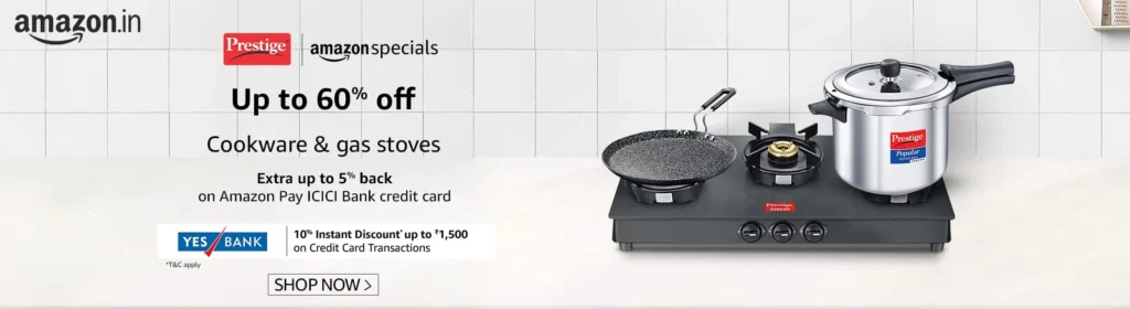 Prestige Exclusive Cookware & Gas Stoves Up To 60% Off Prestige Amazon Specials