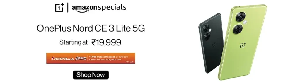 OnePlus Nord CE 3 Lite 5G Amazon Specials Starting at Rs 19,999